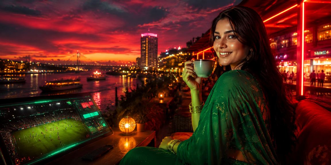 খুলনায় একজন বেটর মোবাইলে লাইভ ম্যাচ অডস চেক করছেন